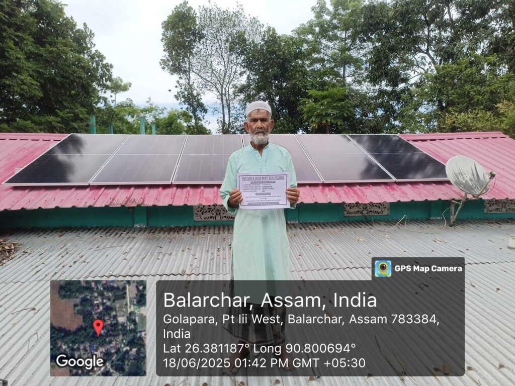 Residential rooftop solar installation in Assam