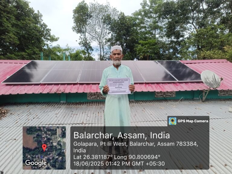 Residential rooftop solar installation in Assam